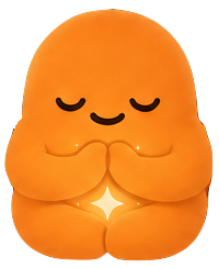 InwardFocus mascot in a calm meditative pose during a bedtime wind-down