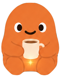 InwardFocus mascot holding a warm cup of coffee during a protected morning routine